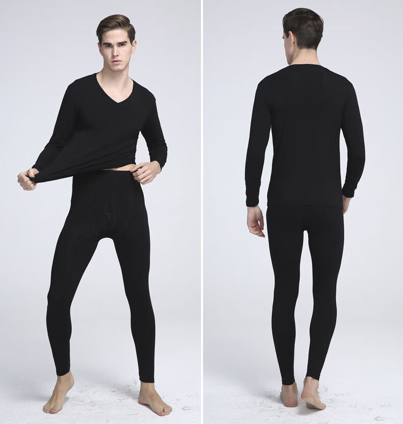 名城吉秀同款大码秋衣秋裤男套装加肥加大莫代尔薄款棉毛衫男士保暖