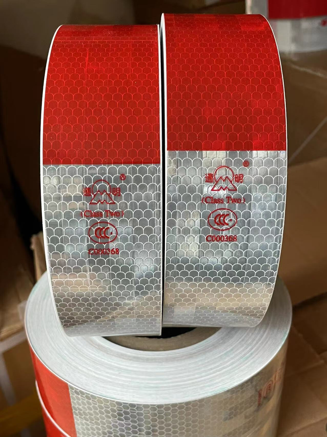 通明反光贴带切口货车反光条汽车反光纸车身标识贴通明年检反光贴