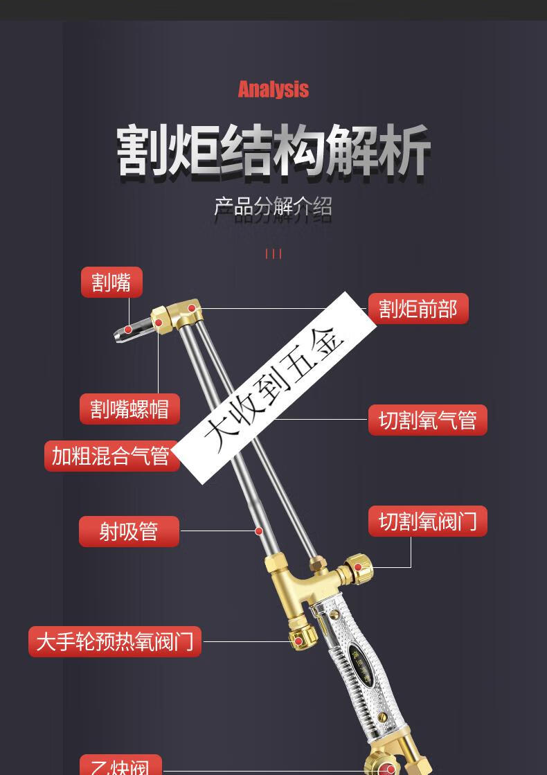 定製割槍g0130100300型全銅不鏽鋼割搶氧氣乙炔丙烷煤氣射吸式割炬30