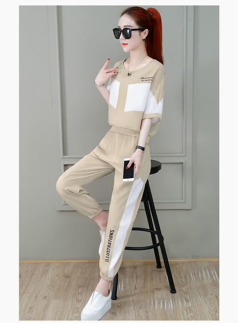 单运动服套装女夏装2021年新款潮牌时尚宽松休闲洋气夏天妙可缇1106