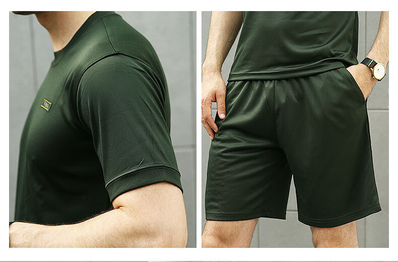 新款套装军迷夏季体能服短袖速干t恤男武短裤pap体能服夏季16新款作训