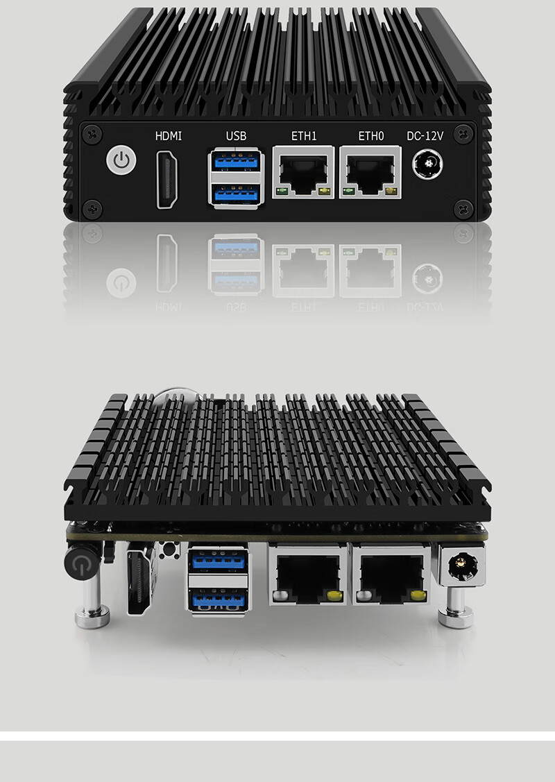 暢網微控 x86-p2軟路由n4000/j4105/j4125迷你主機弱電箱路由2.