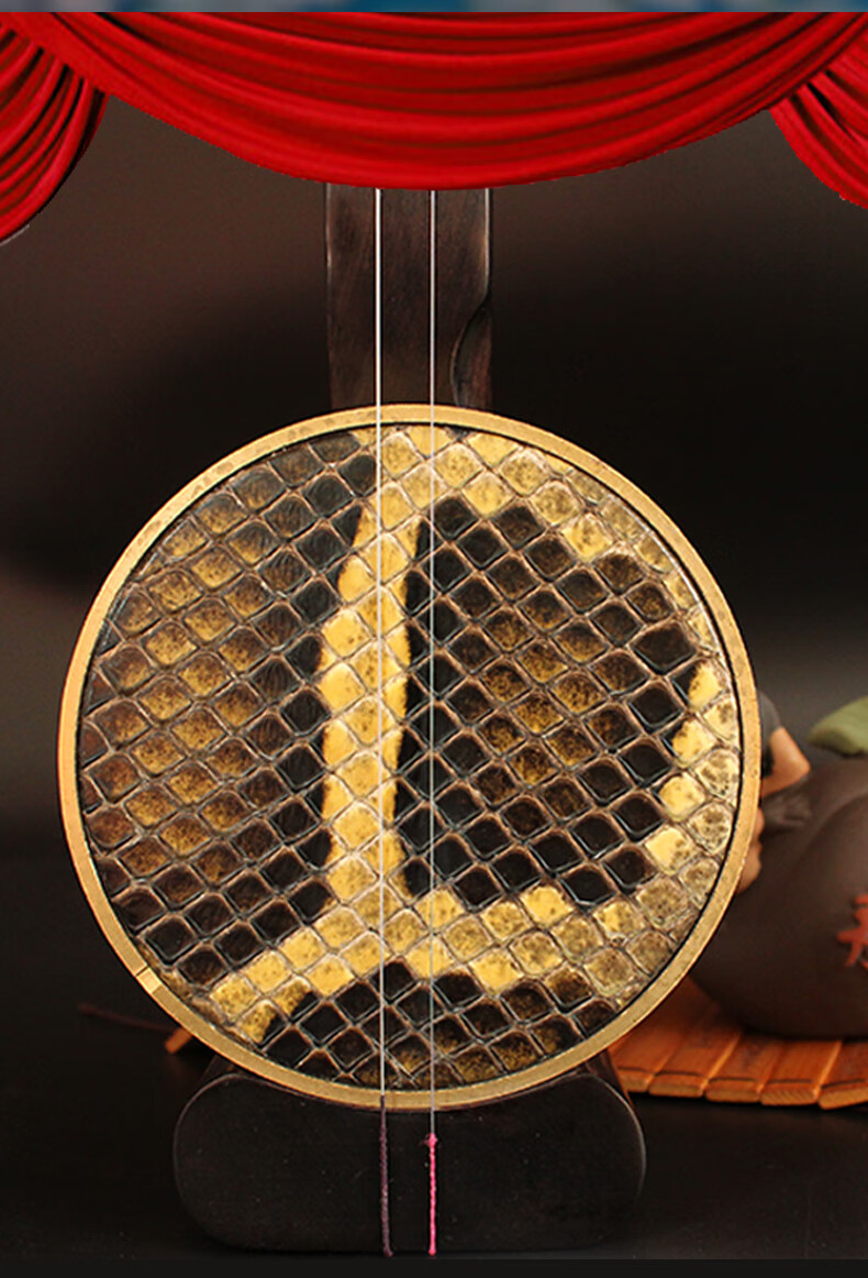 紫光檀坠琴专业演奏黑檀卷筒坠胡剧团演奏款配件紫光檀坠琴盒子全套