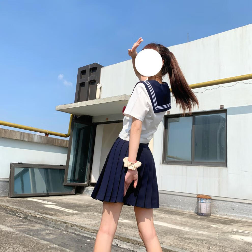 水手服女学生装jk制服裙正版基础款女日本学生校服海军风长短袖套装