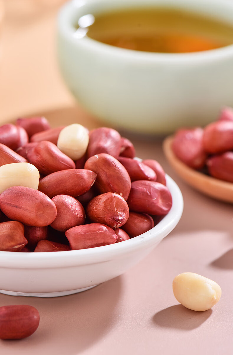 可做五香油炸坚果炒货 儿童孕妇干果零食休闲食品 红皮花生米3袋(原味