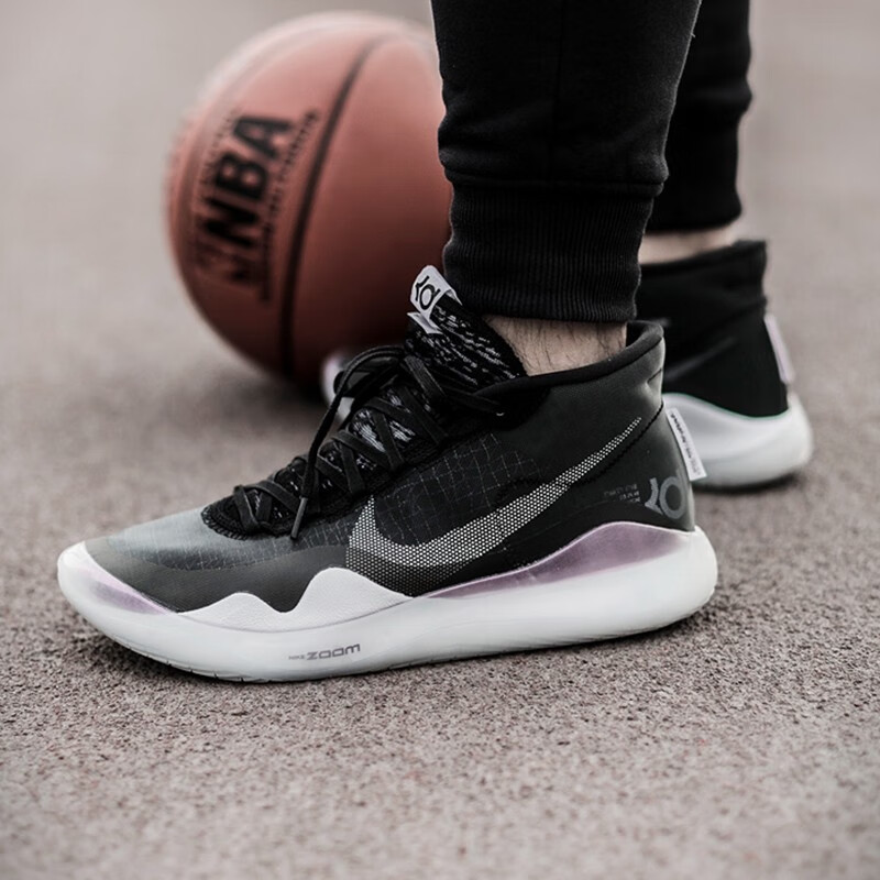 nike/耐克男鞋 zoom kd ep 杜兰特12代 黑白奥利奥实战篮球鞋 ar4230