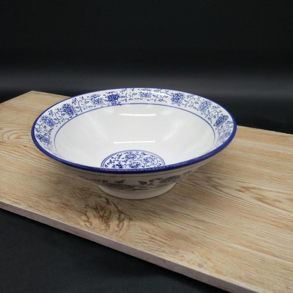 陕西大老碗面碗怀旧家用商用大号油泼面陶瓷斗笠喇叭碗65寸