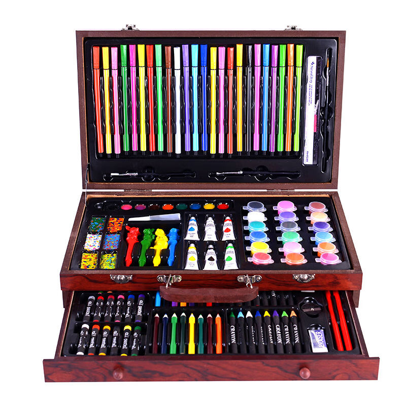 绘画套装水彩笔彩色笔幼儿画笔儿童24色学生可水洗文具礼盒生日礼