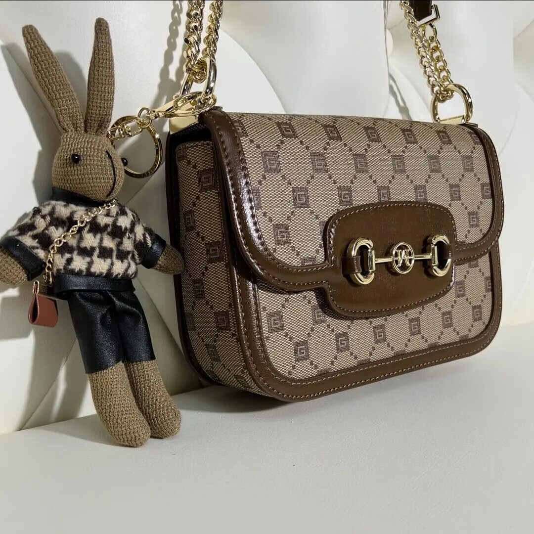 josephine约瑟芬2022夏季新款时尚轻奢单肩包百搭斜挎包马衔扣包 红色