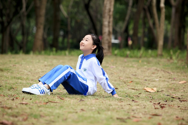 深圳市小学生校服莎臣豹校服小学生秋季女生运动服长袖上衣秋运动裤