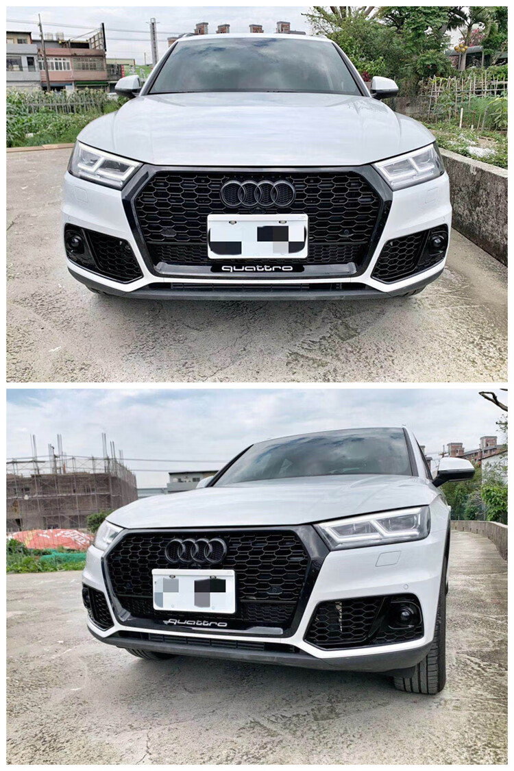 奥迪q5改装sq5中网适用于18-22q5lrsq5蜂窝前脸格栅sl黑武士包围 21