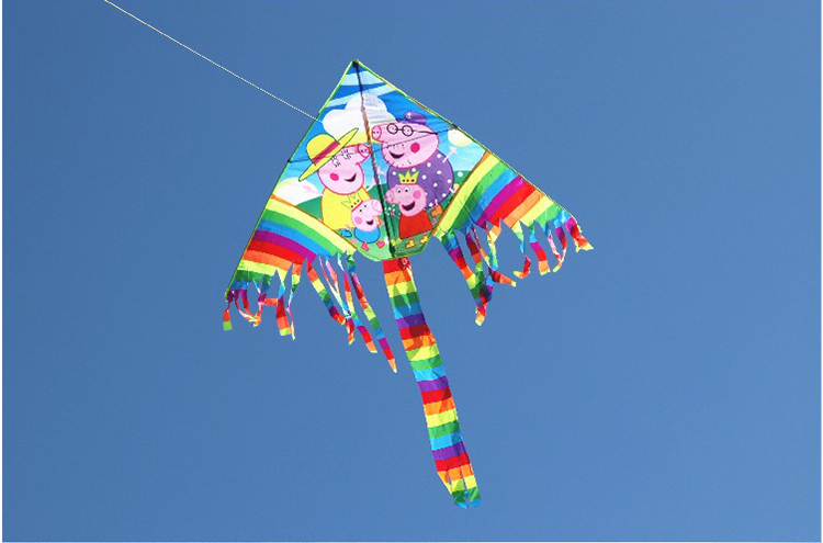 潍坊2022年新款小猪佩奇一家佩琪乔治风筝儿童专用成人大易飞线轮彩裙