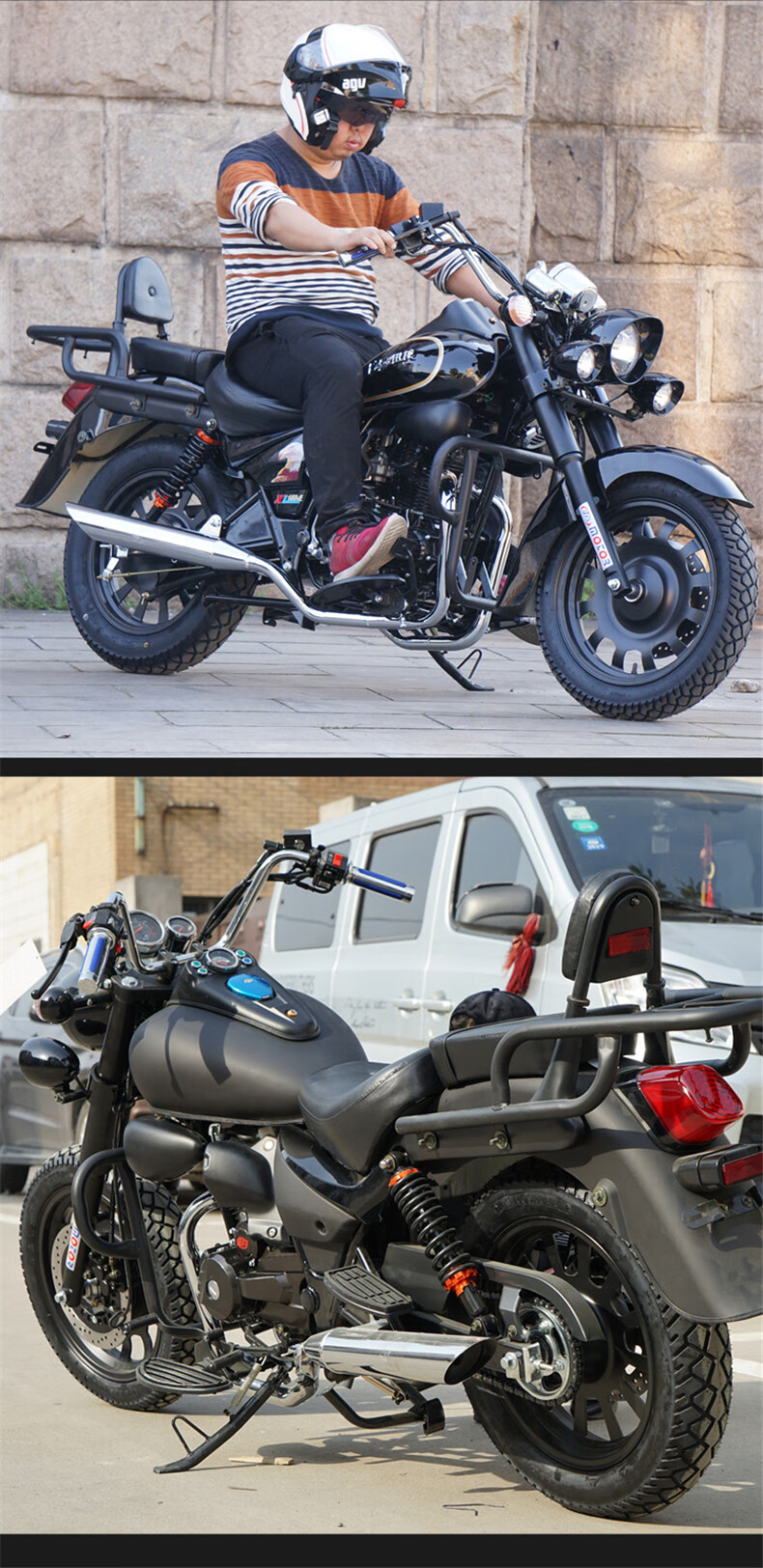 风暴太子车复古摩托车跑车越野车国四电喷可上牌150跨骑大街车个性
