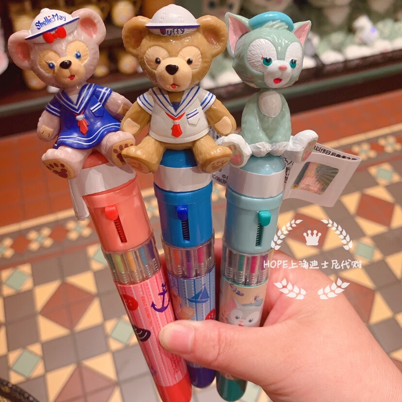 hope上海迪士尼代购 星黛露达菲雪莉玫多尼10色圆珠笔 礼物纪念品
