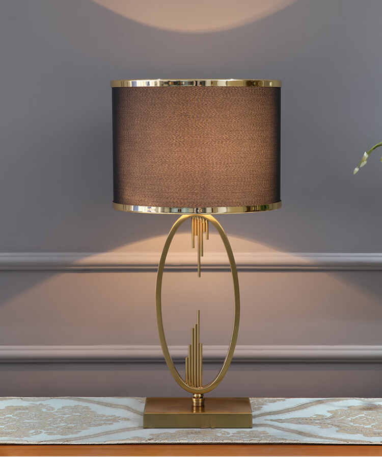 雅迎轻奢现代美式台灯客厅卧室床头柜装饰家用简约北欧风格高端床头灯