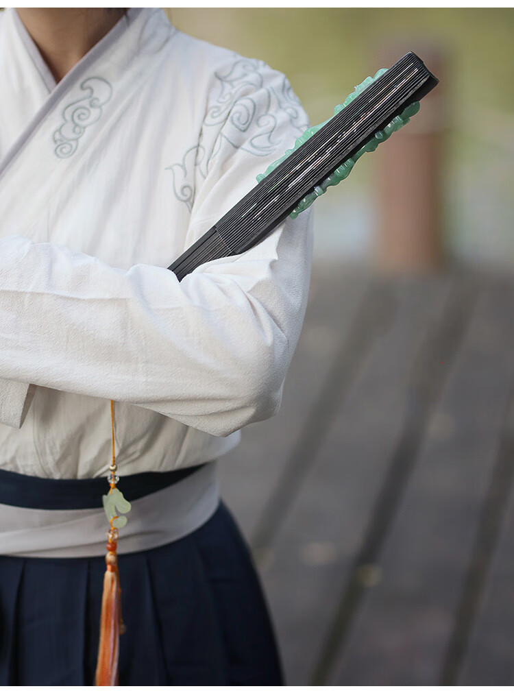 折扇男 中式古典扇子男生霸气中国风古装复古大号折叠扇随身汉服配饰