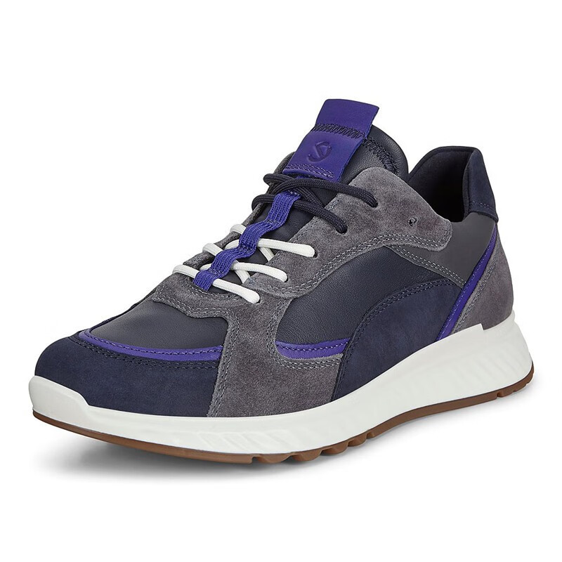 ecco爱步女鞋 低帮休闲舒适透气户外运动鞋 836353丹麦专柜直邮 蓝色