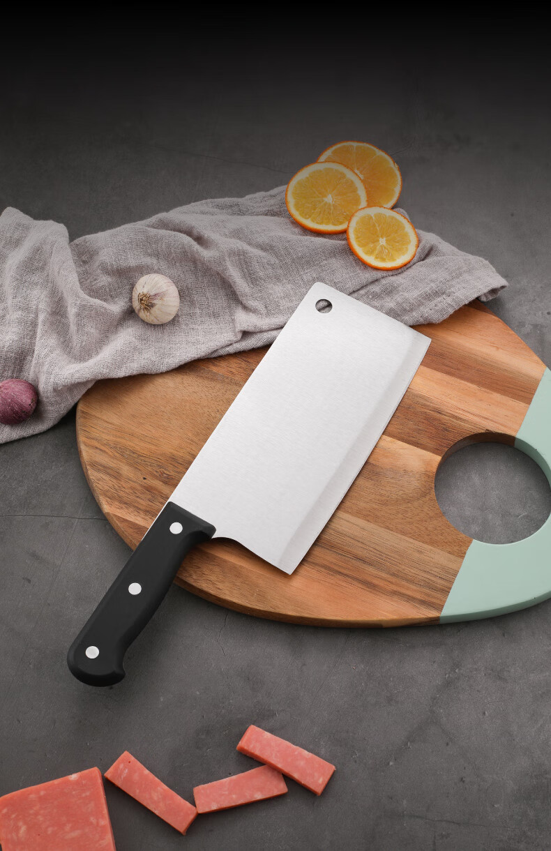 不锈钢切菜刀家用厨房刀具套装切肉刀厨师专用切片刀 不锈钢五件套