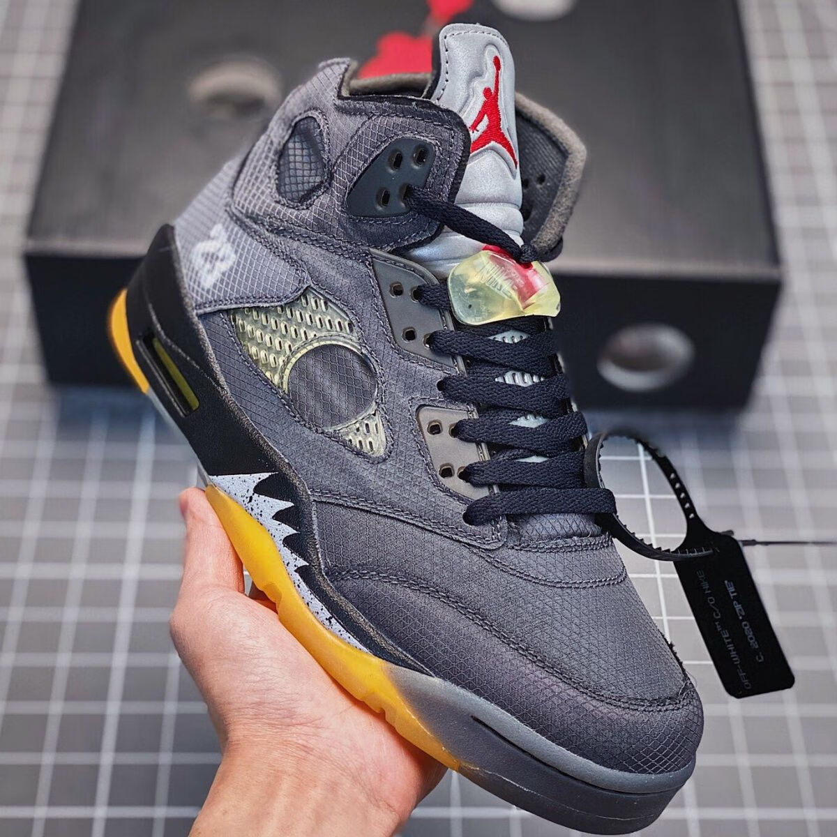 灭世纯元aj5 乔5 气垫实战aj5 运动男女跑步鞋赛车蓝薄荷绿 黑蝉翼 36