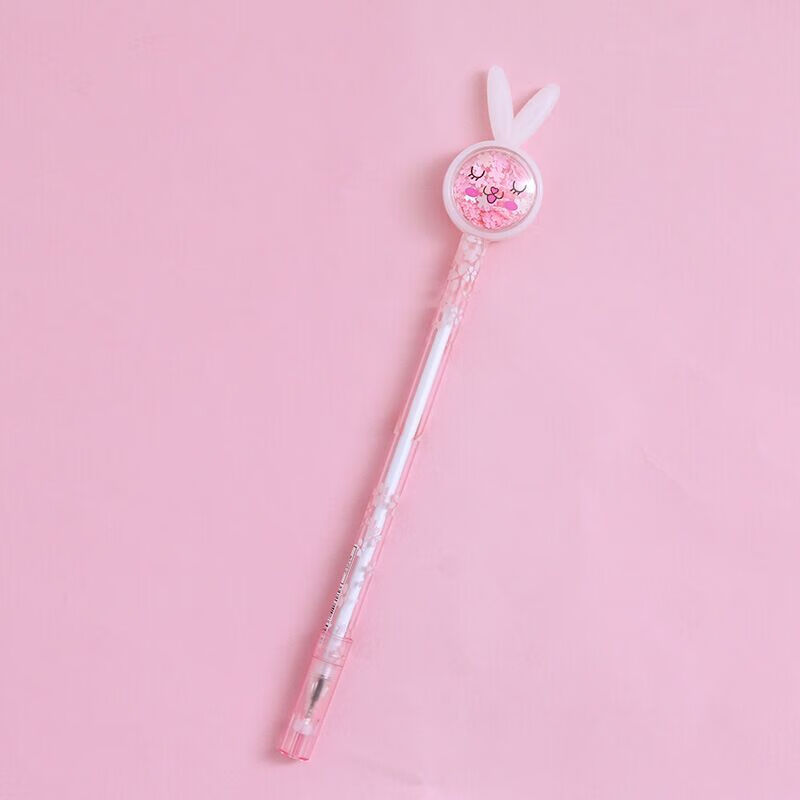 流动钻可爱兔子蓝色笔芯 1支笔送1支笔芯