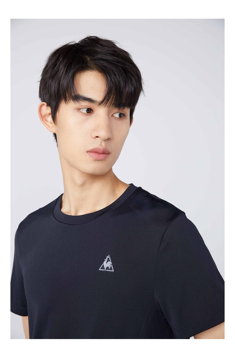 乐卡克lecoqsportif法国公鸡健身学生训练亲肤透气休闲圆领短袖t恤男