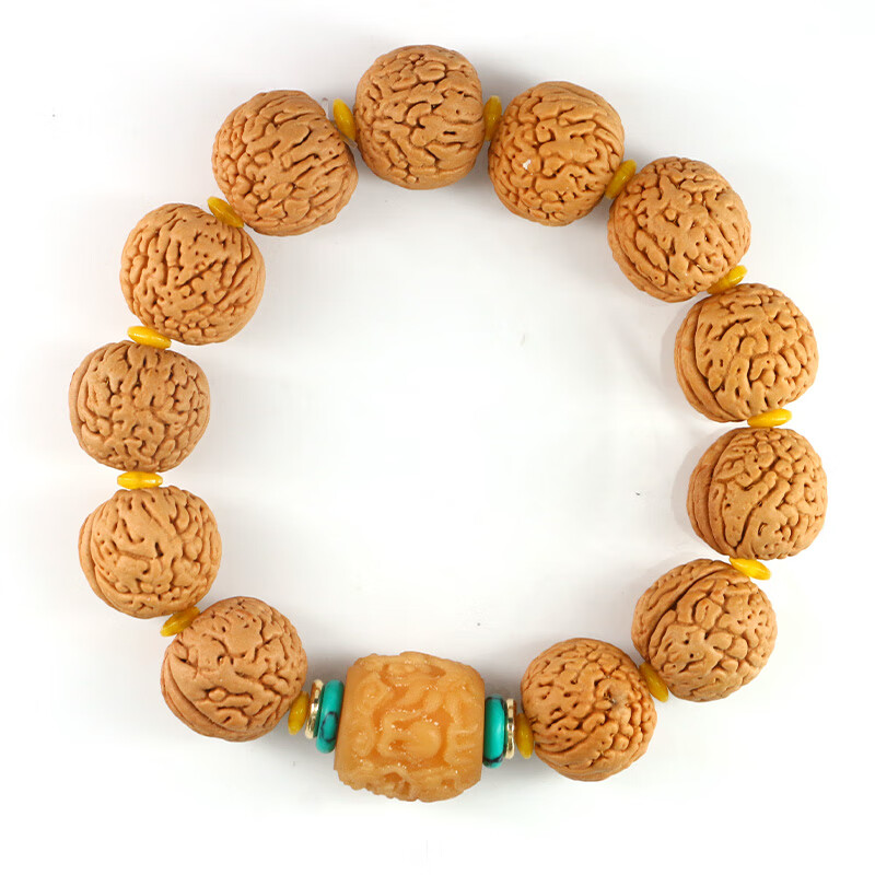 山中玉脑纹桃核手串野生山桃核原籽蚂蚁纹仙桃菩提配饰文玩秦岭桃胡密