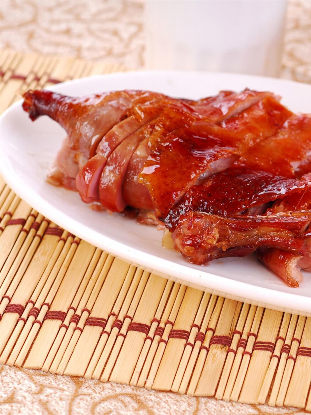 北京风味烤鸭酱鸭果木烤鸭鸭熟特色脆皮烤鸭板食休闲食品展志曼智