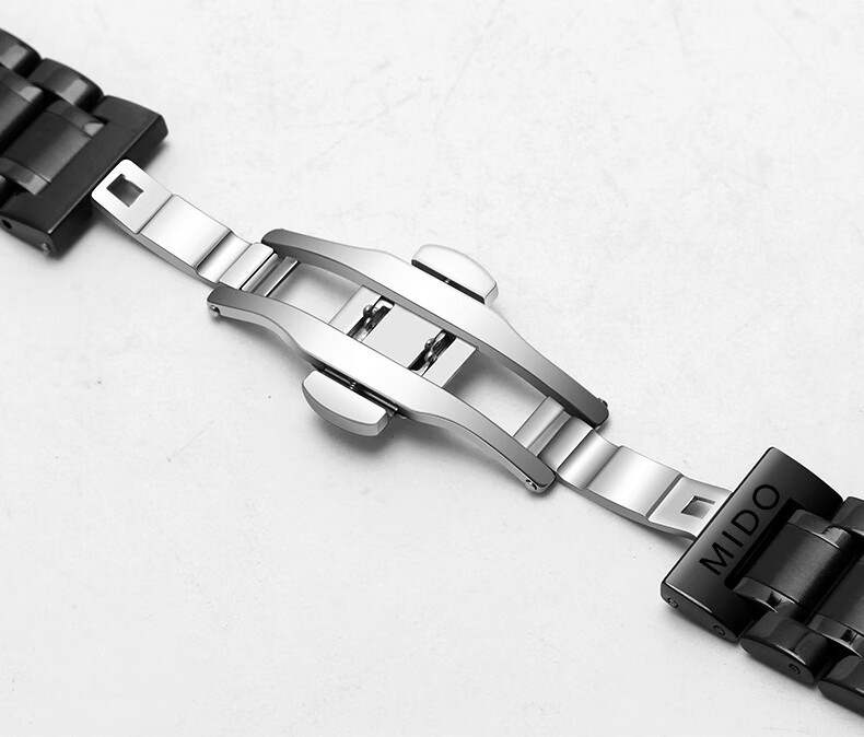 适用于美度贝伦赛丽表带m8600b/7600b 钢表链男女士实心精钢专用钢