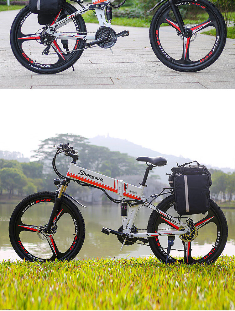 【京选推荐】布鲁莱斯助力自行车26寸电动车折叠山地车48v锂电自行车