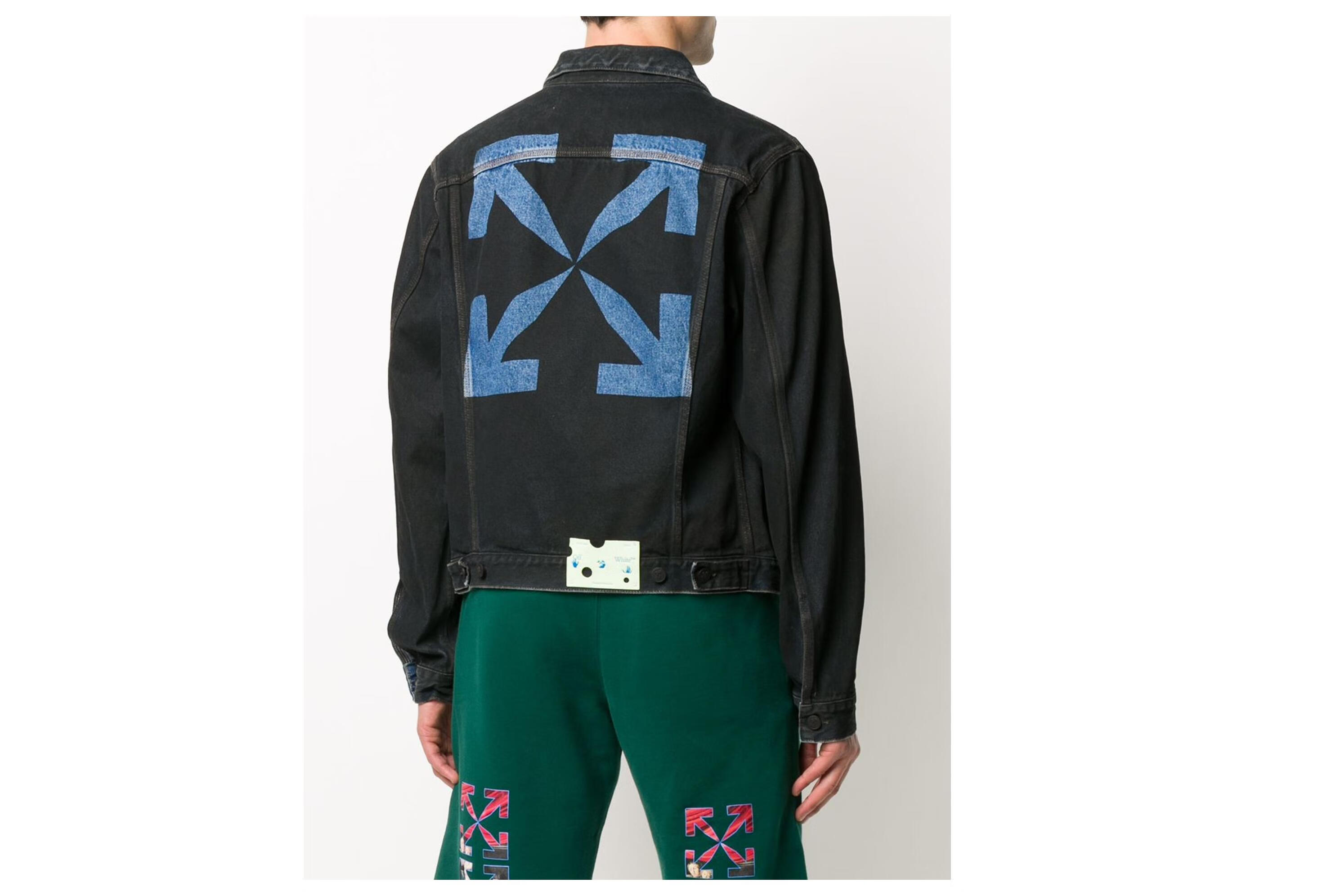 off-white 20秋冬男士丝网印牛仔外套 黑色 l