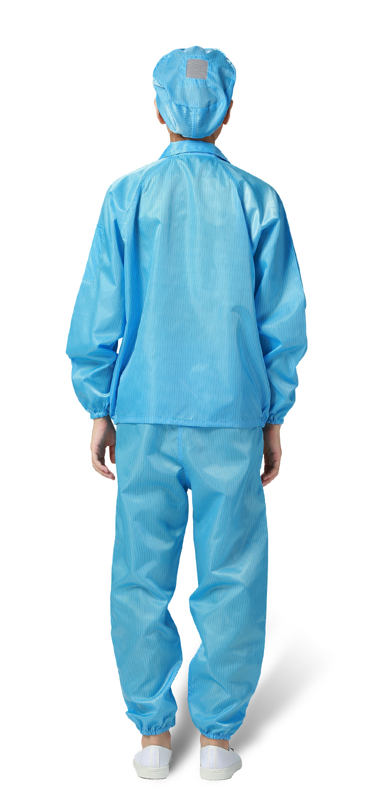 静电衣服工作服长款大褂格子网格连体上衣短款分体连帽无尘静电服电子