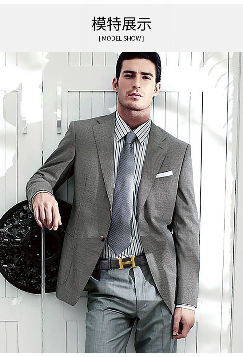 香港代购 奢侈品皮带男皮带男高档真皮时尚潮流商务休闲百搭铜扣腰带