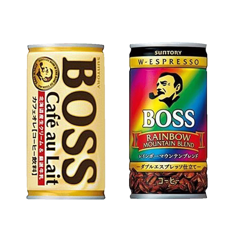 现货日本进口三得利boss老板咖啡北海道牛奶彩虹混合即饮拿铁 彩虹