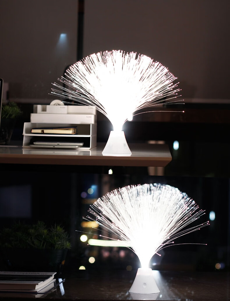 网红光纤灯满天星氛围感卧室拍照灯室内小夜灯儿童玩具发光纤维灯 黄