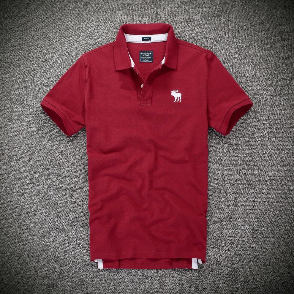 af短袖polo衫男翻领修身柔软纯棉透气简约商务保罗衫深灰黄色鹿s建议