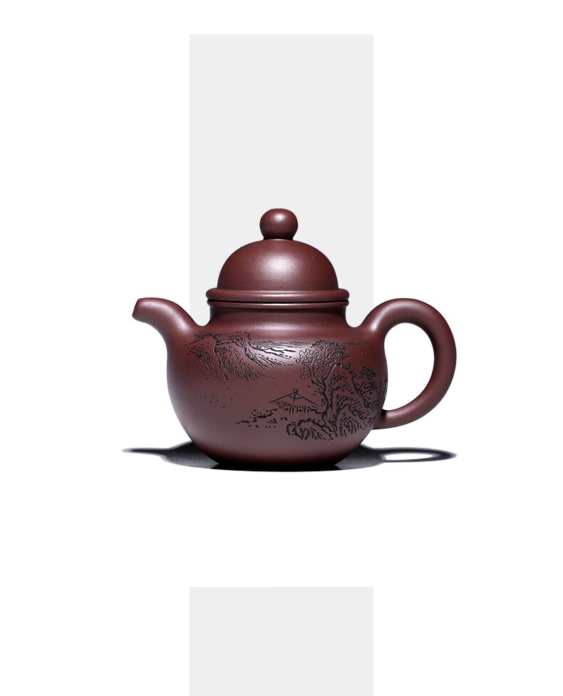 古悦堂宜兴原矿紫砂壶全纯手工功夫茶具名家张爱娣紫泥掇球张爱娣紫泥