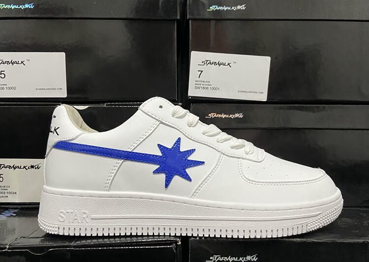 starwalk 白蓝星巨龙babyblue休闲潮流男女滑板鞋运动鞋休闲板鞋 纯白