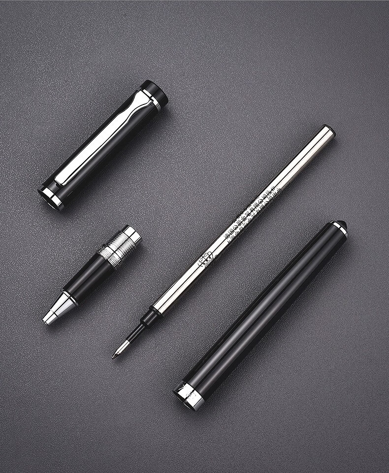 duke德国公爵签字笔金属笔杆磨砂重手感商务办公签名黑色走珠笔私人