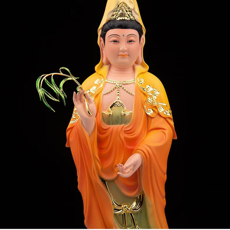 Ⅲ京优选观音菩萨配件柳枝净瓶神像法器佛教法物杨柳枝玉净瓶佛具摆件