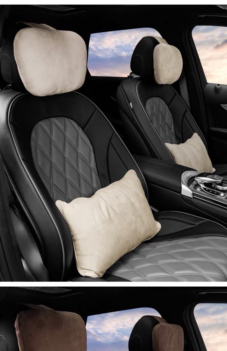 迈巴赫头枕汽车头枕腰靠套装汽车靠背腰垫颈枕枕头靠枕靠背车载办公室