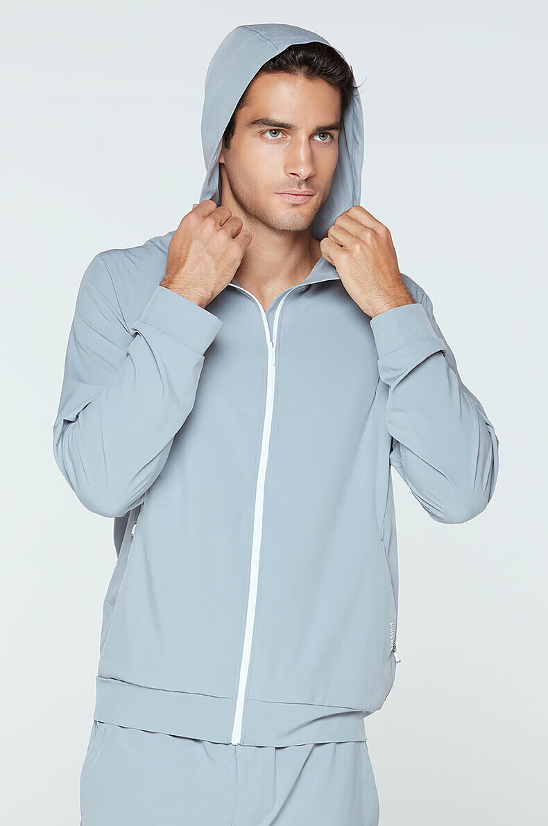 爱慕先生外套上衣男士春秋时尚简约休闲轻商旅系列连帽拉链长袖可外穿