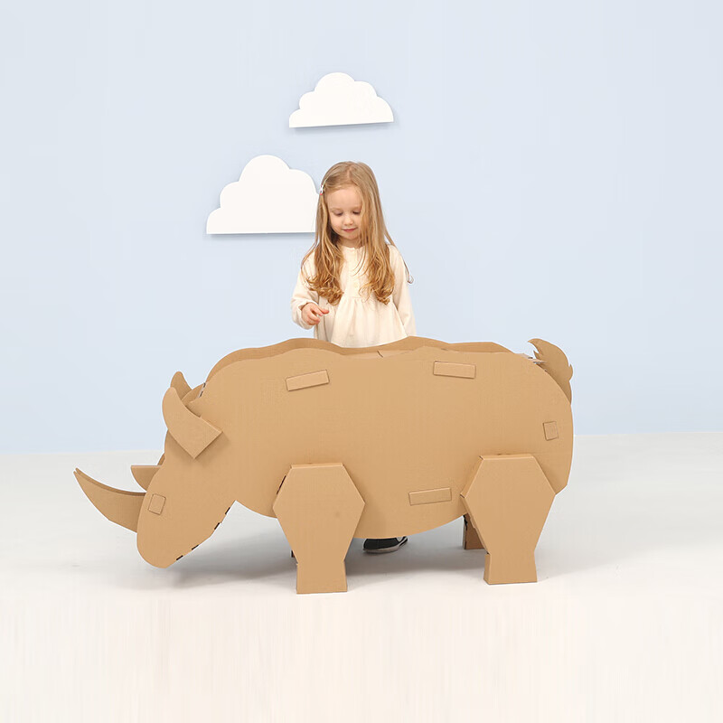 纸箱机器人手工大型纸箱玩具立体拼图恐龙动物模型幼儿园纸板手工制作