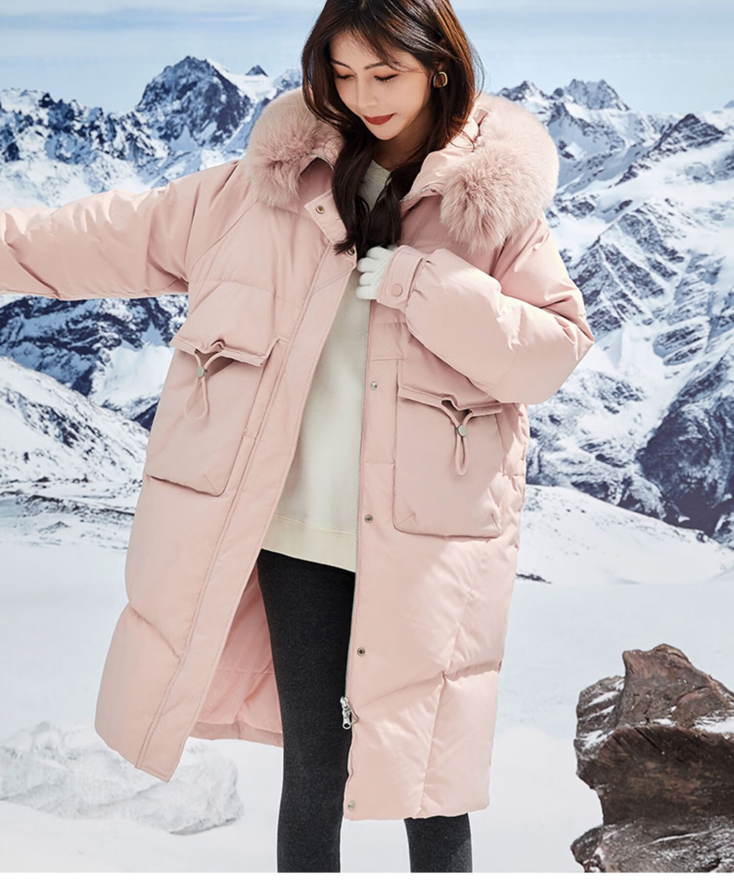 胖妹妹大码女大学生轻便羽绒服冬季胖mm300斤加肥加大码中长款茧型