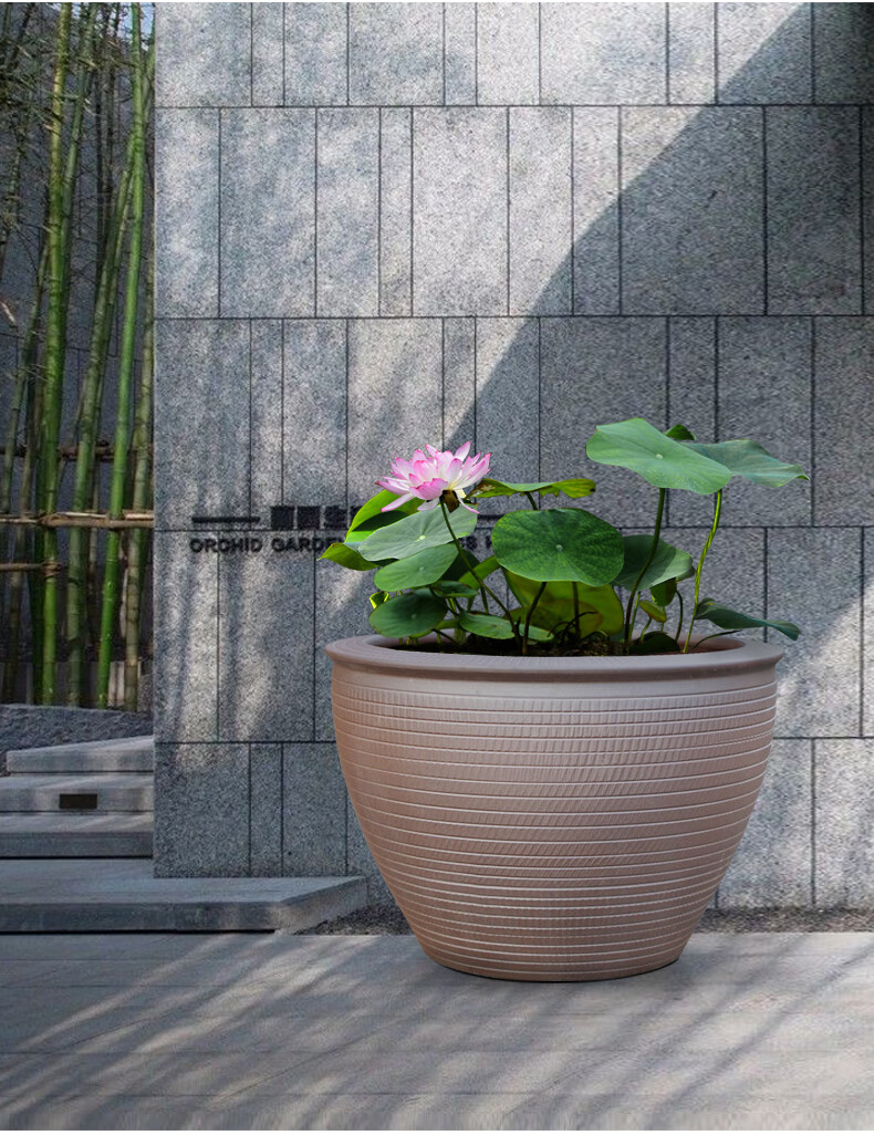 老式大号陶瓷养鱼缸水缸庭院老式荷花睡莲缸乌龟缸复古户外庭院水缸