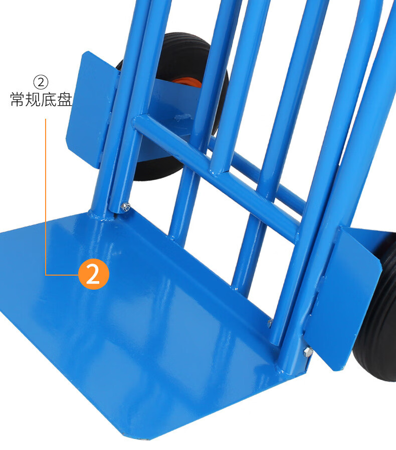 两轮手推车搬运拖车双轮折叠拉货车手拉工具小推车 双杠8寸pu轮老虎车