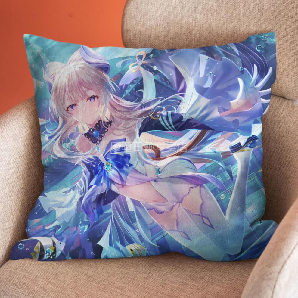 抱枕申鹤刻晴甘雨雷电将胡桃二次元动漫男生睡觉靠枕头申鹤1迷你35x35