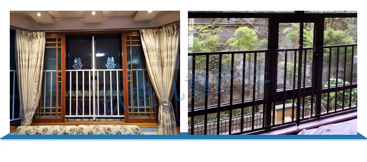 【京选好货】定制一字型免打孔飘窗防护栏高楼层儿童窗户护栏室内防护