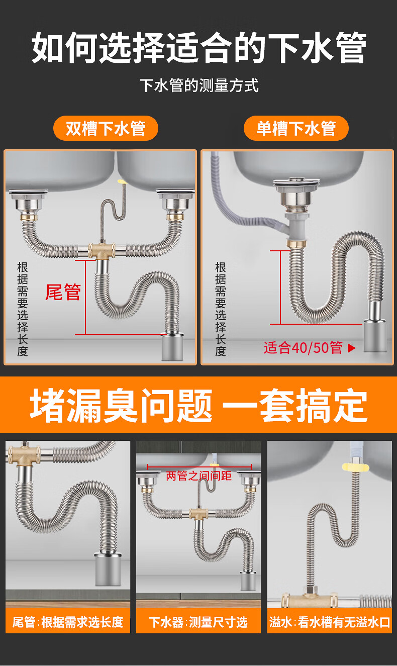 厨房洗碗池水管安装图图片