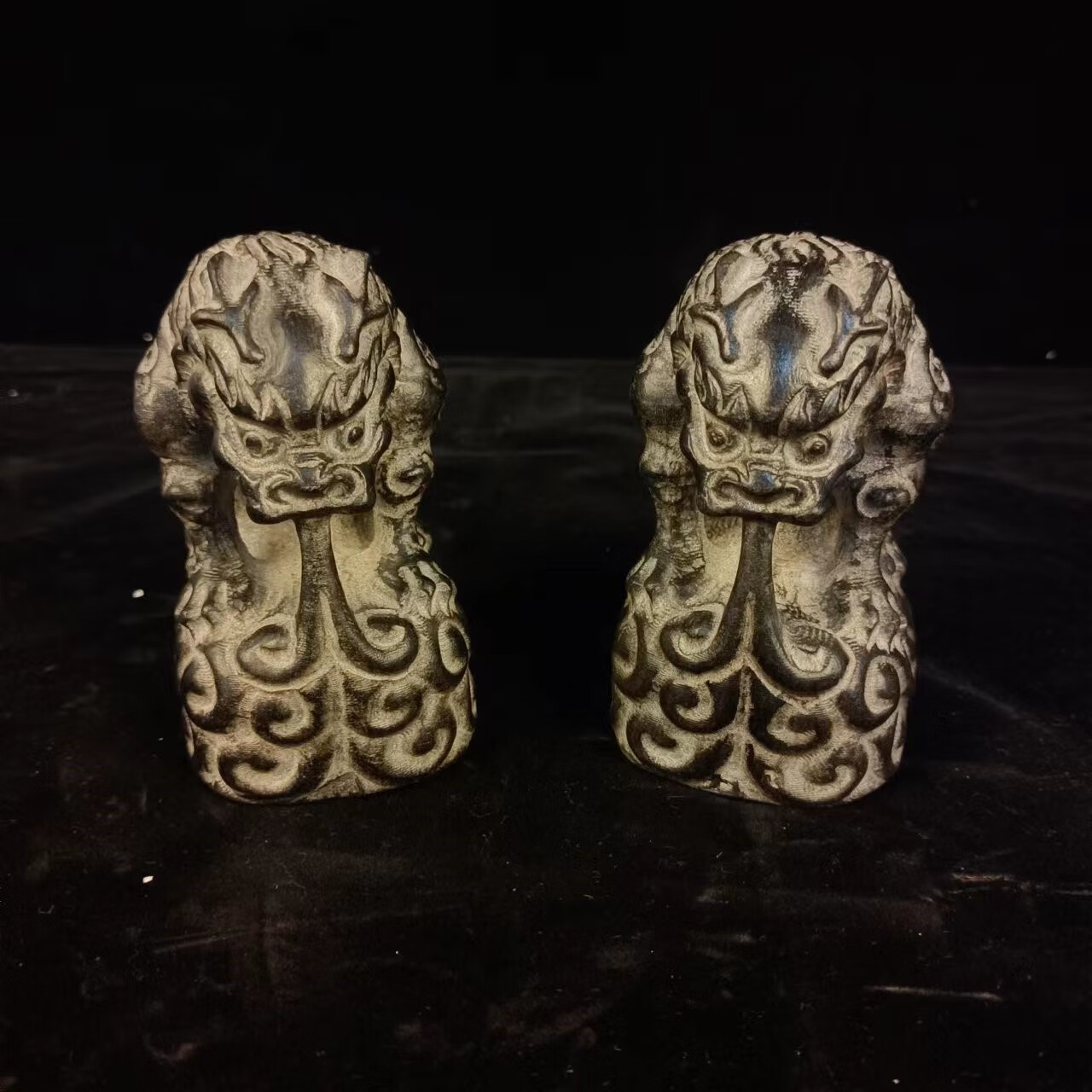 11】【京选品质】仿古石雕天然青石吸水兽山西天然青石雕刻家具饰品