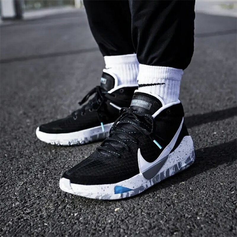 nike耐克男鞋 zoom kd13 杜兰特13代 黑白配色气垫实战篮球鞋ci9949